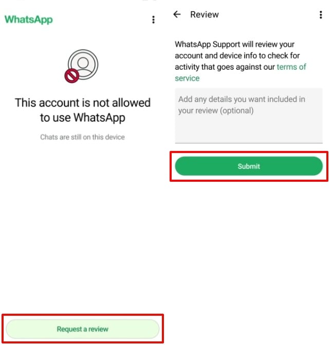 Requesting a Review